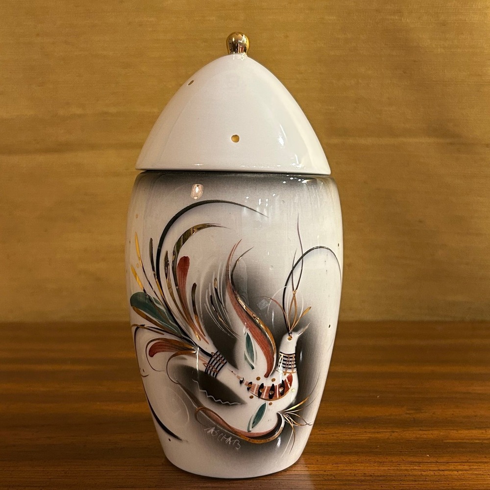 Mid-century Sascha Brastoff lidded ceramic jar